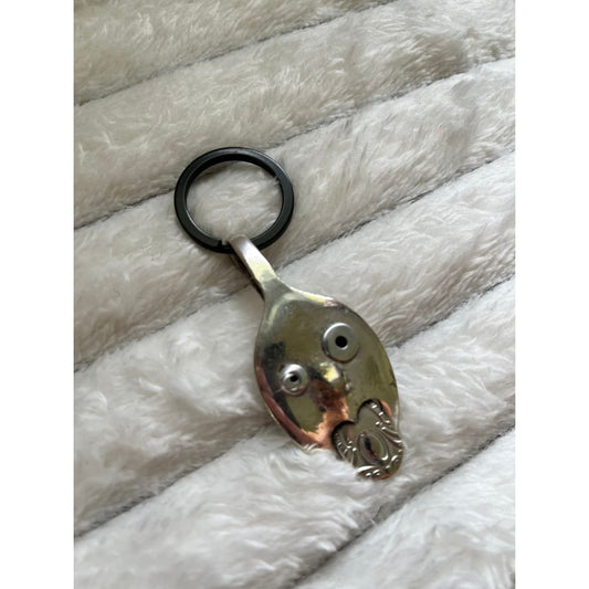 Hand crafted spoon face keychain - keychains home&living materials