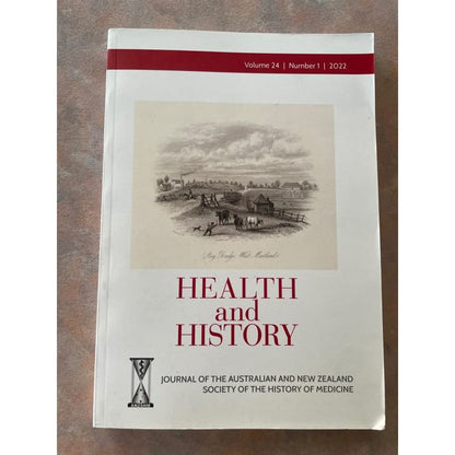 Health and history volume 24 number 1 - print books academic - book - condition: used printed media