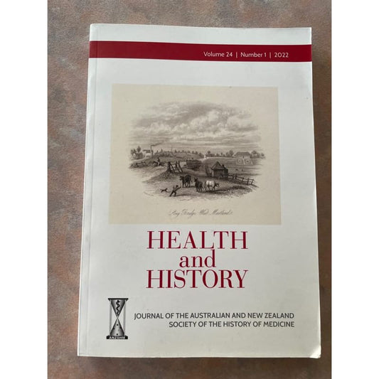 Health and history volume 24 number 1 - print books academic - book - condition: used printed media