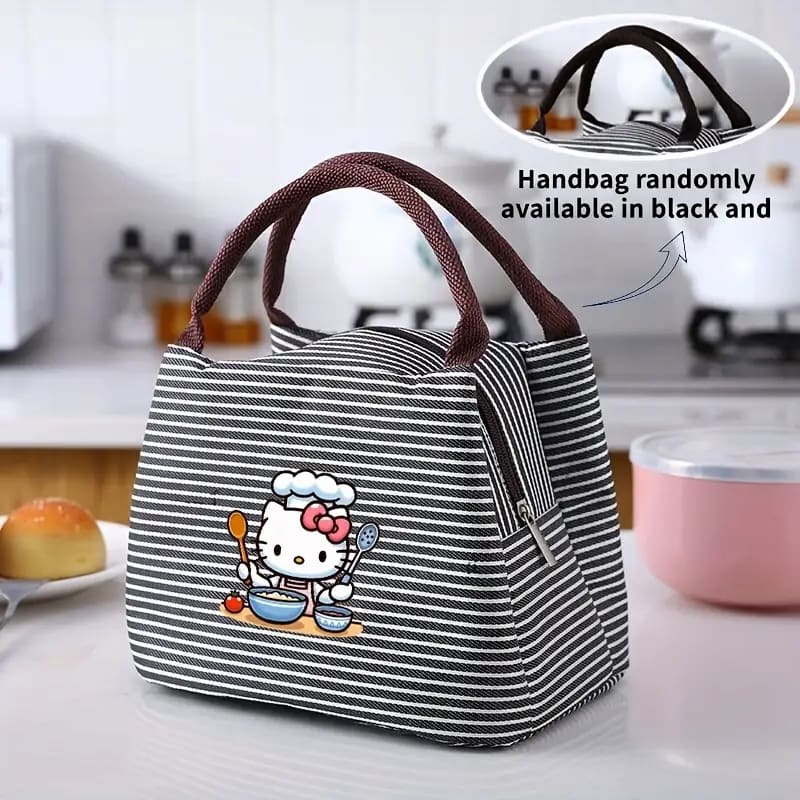 Hello kitty black lunch bag – cute compact & insulated for everyday use - lunch bags