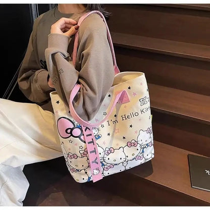 Hello kitty canvas tote bag - tote bags