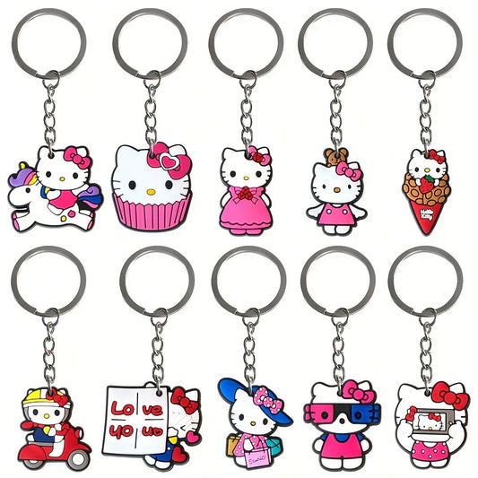 10pc set hello kitty key chains - stuffed animals children’s apparel