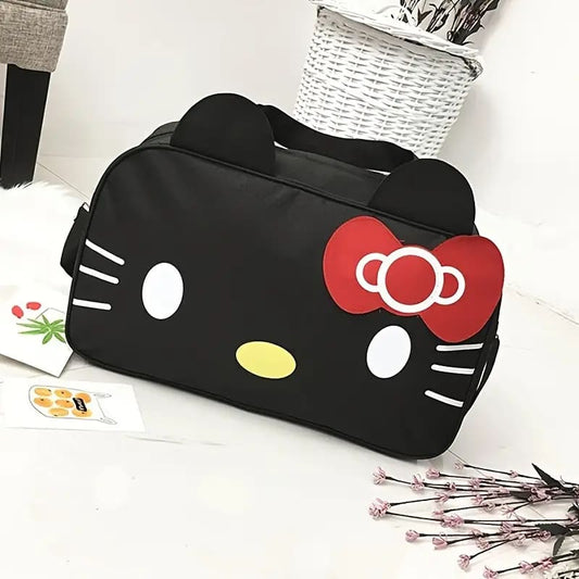 Black hello kitty travel tote bag - duffel bags accessories women’s apparel