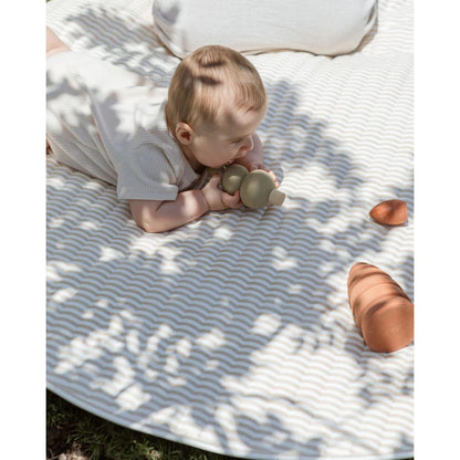 Henlee quilted play mat - fawn stripe - play mats baby essentials