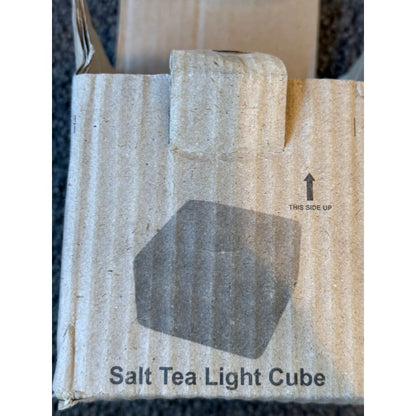 Salt tea light cube - candle holders home&living materials