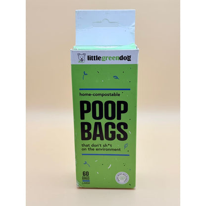Little green dog 60 bags large compostable poop bags - pet waste bags pet apparel & accessories