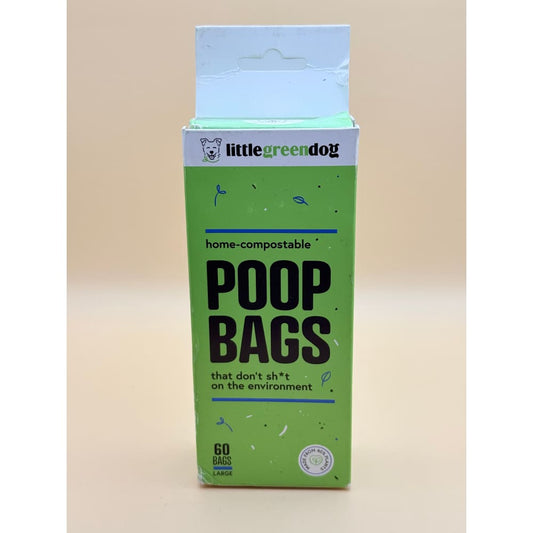 Little green dog 60 bags large compostable poop bags - pet waste bags pet apparel & accessories