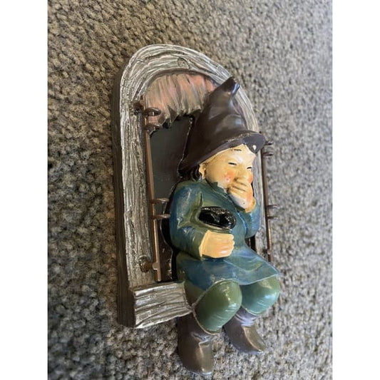 Cute fishing pixie wall hanging - figurines home & living - home decor - home decor & furniture - seasonal & holidays