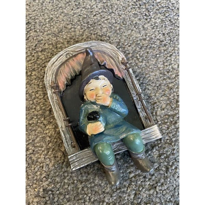 Cute fishing pixie wall hanging - figurines home & living - home decor - home decor & furniture - seasonal & holidays