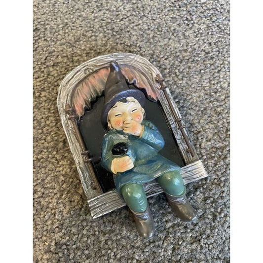 Cute fishing pixie wall hanging - figurines home & living - home decor - home decor & furniture - seasonal & holidays