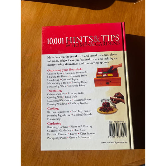 Dk readers digest 10,001 hints & tips for homes & gardens - print books book - condition: used - diy - non-fiction