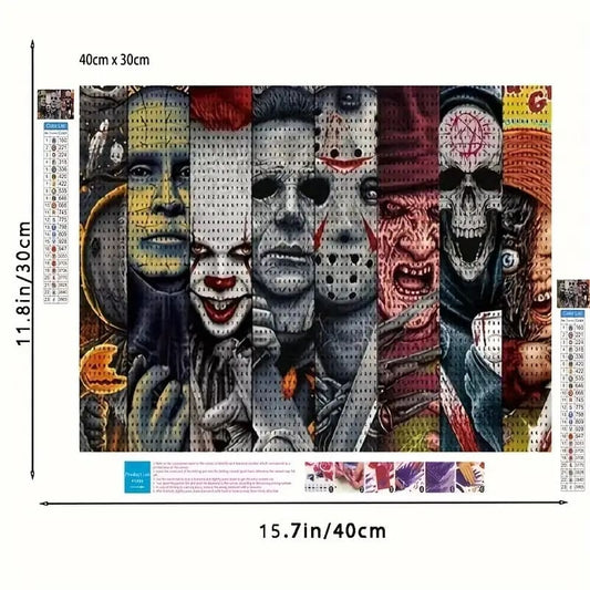 Diamond art kit - horror movie theme - mosaic kits craft - craft supplies crafts