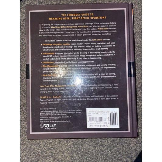 Hotel front office management 5th edition - james bardi - print books academic - book printed media