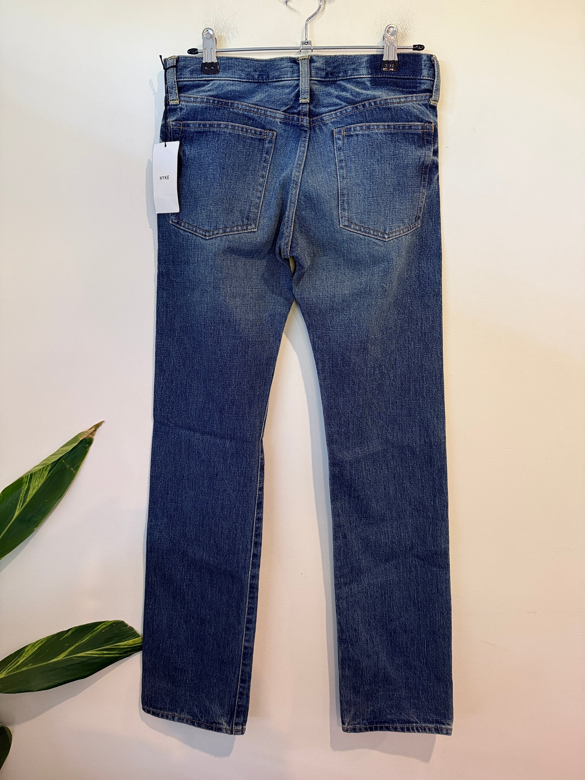 HYKE Used Wash Blue jeans size 26 back view