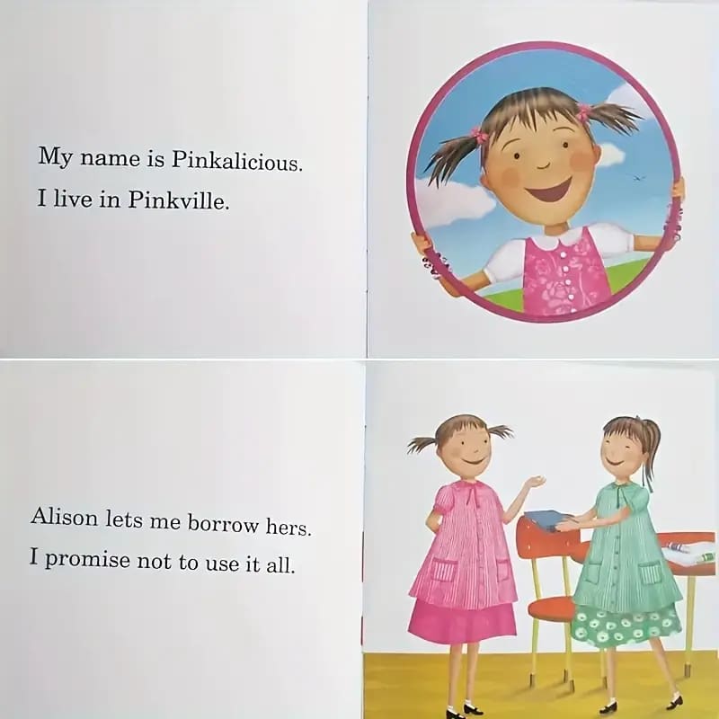 I can read phonics books - pinkalicious - print books