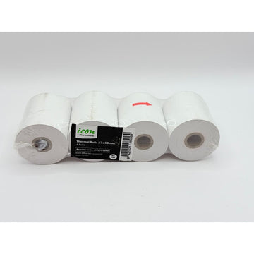 4 rolls icon thermal rolls 57x50mm - receipt & adding machine paper rolls stationery