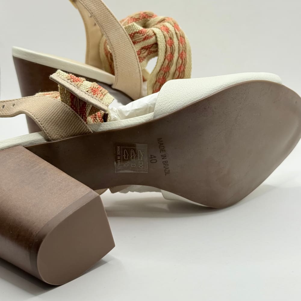 Ike white block heel sandals size 40 - sandals