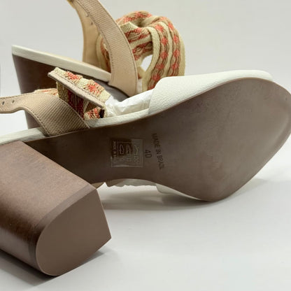 Ike white block heel sandals size 40 - sandals