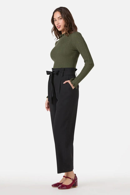 Princess Highway Hailey High Waisted Pleat Pants – Black – Size 14