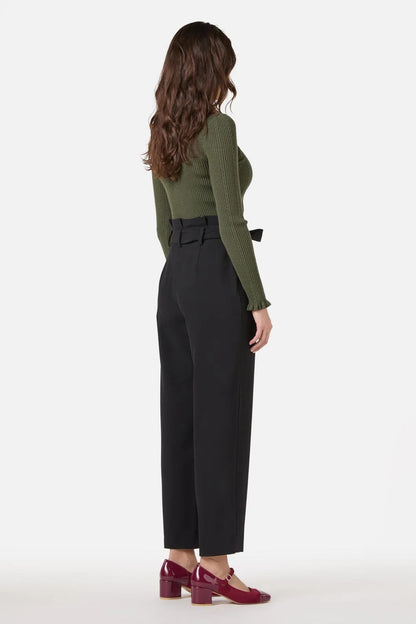 Princess Highway Hailey High Waisted Pleat Pants – Black – Size 14