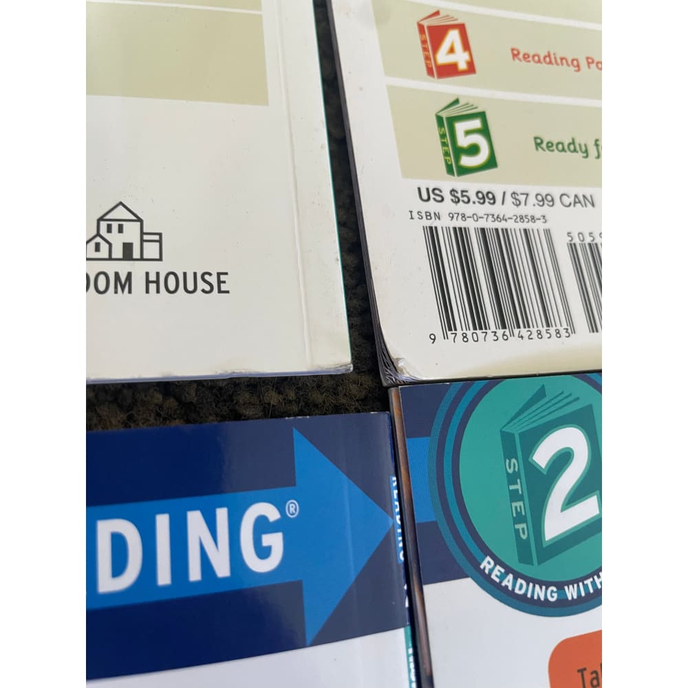 4x step into reading level 2 books - print books printed media