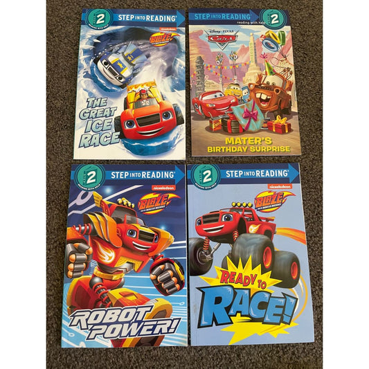4x step into reading level 2 books - print books printed media