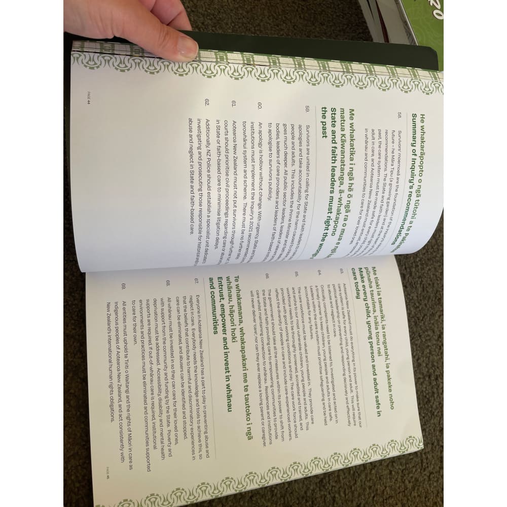 Whanaketia: through pain and trauma from darkness to light by the abuse in care royal commission of inquiry - books