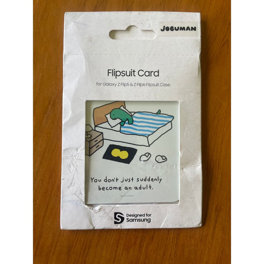 Joguman ’you don’t just suddenly become an adult’ flip suit card for galaxy z flip5 & z flip6 - mobile phone cases