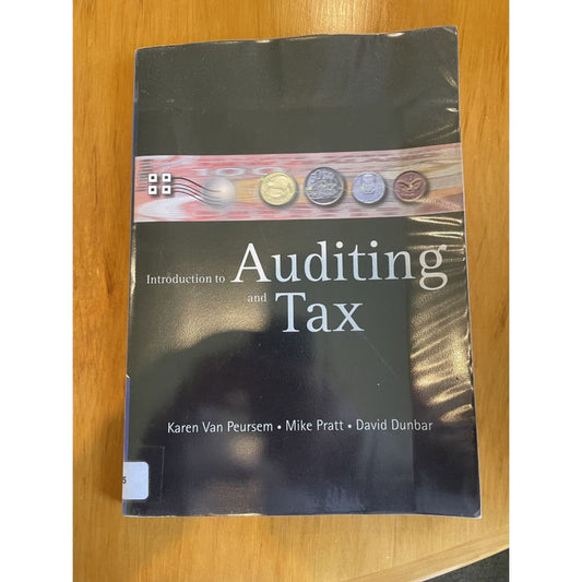 Introduction to auditing and tax - van peursem / pratt / dunbar - print books accounting - book - condition: used