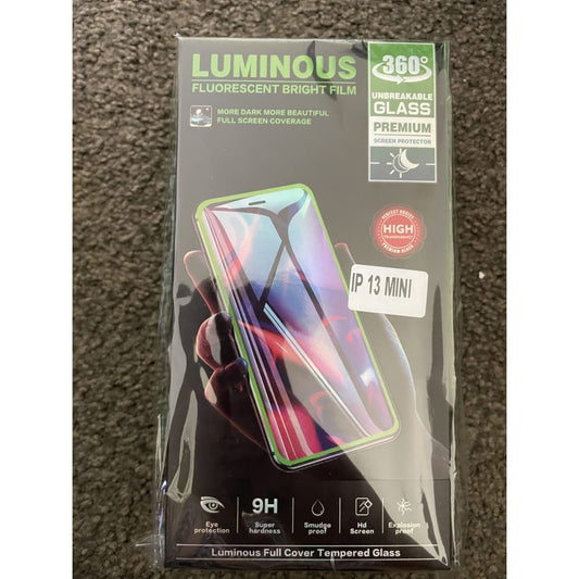 Luminous full cover tempered glass for iphone 13 mini - mobile phone cases electronics & accessories - iphone - mobile