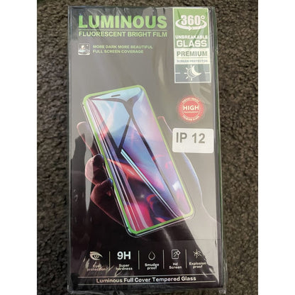 Luminous full cover tempered glass for iphone 12 - mobile phone cases electronics & accessories - iphone - mobile phone