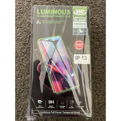Luminous full cover tempered glass for iphone 13 - screen protectors electronics & accessories - iphone - mobile phone