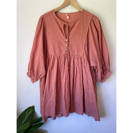 Iris maxi petite mini dress – size 10 – cotton/rayon blend – brand new cut label - dresses blouse - bnew label cut
