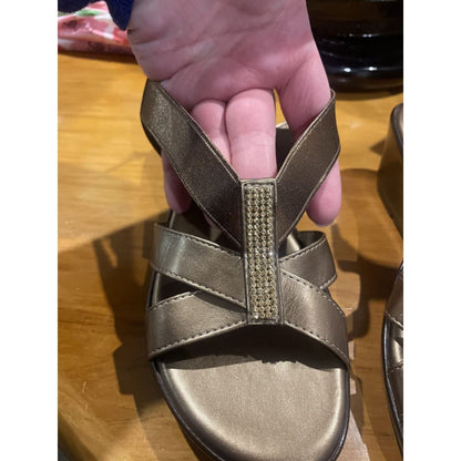 Italian shoemakers size 5 wedge elasticated sandals - sandals clothing & fashion - sandals - shoes women’s shoes