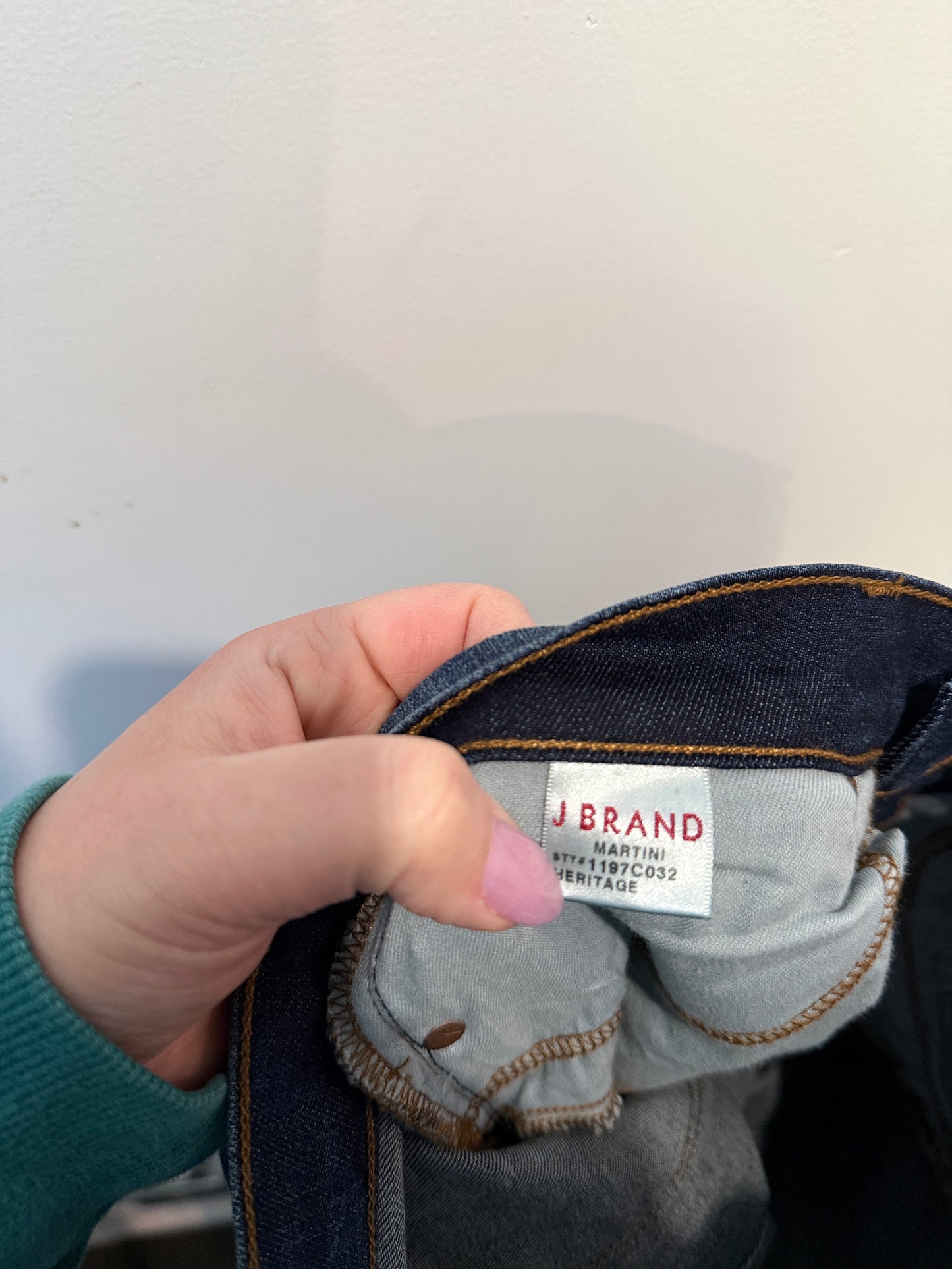 J Brand Martini jeans size 26 inner waistband label