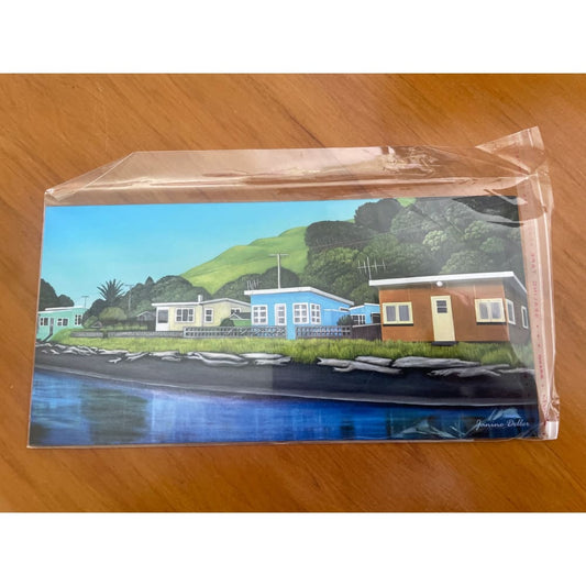Nz coastal landscape art magnet by janine deller - prints decor home&living materials