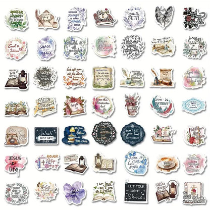 150x bible phrase decals - decorative stickers crafts