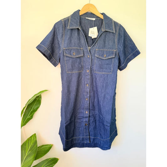 Just jeans size 10 dark wash denim mini dress rrp $119.99 - shirts top women’s apparel
