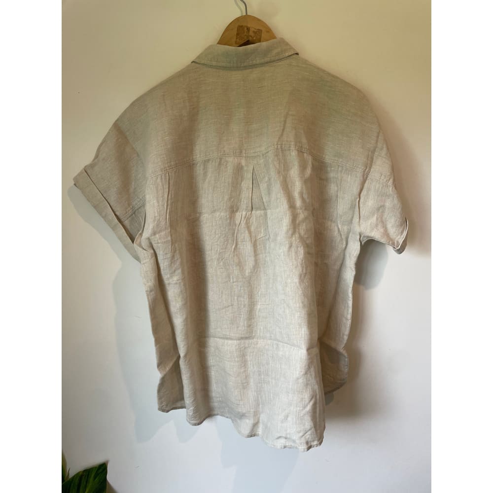 Just jeans size 12 button-front 100% linen top rrp $79.99 - shirts top women’s apparel