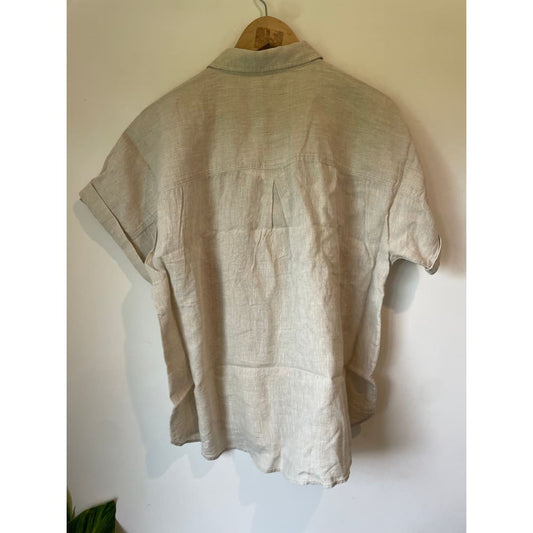 Just jeans size 12 button-front 100% linen top rrp $79.99 - shirts top women’s apparel