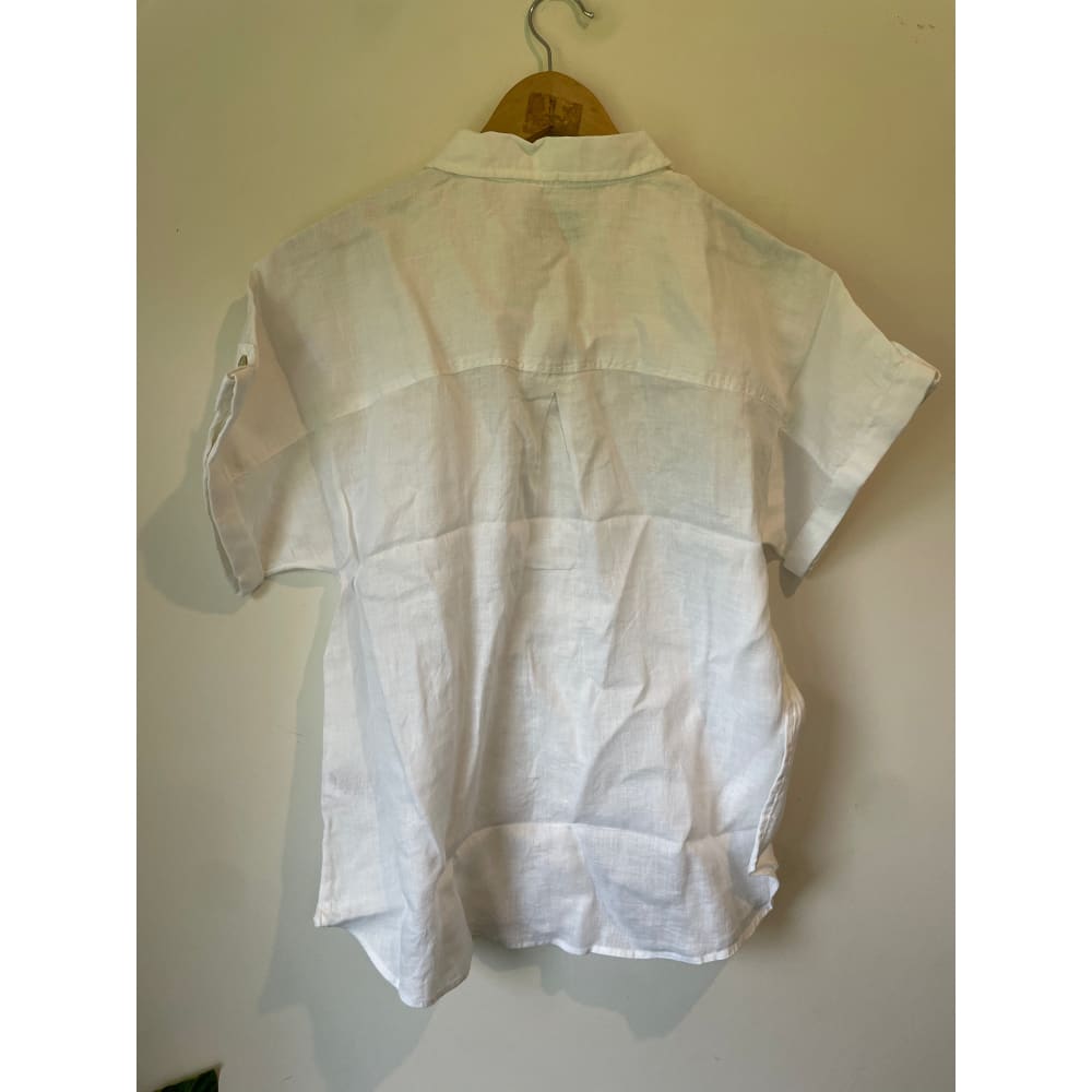 Just jeans size 10 button-front 100% linen top rrp $79.99 - shirts top women’s apparel