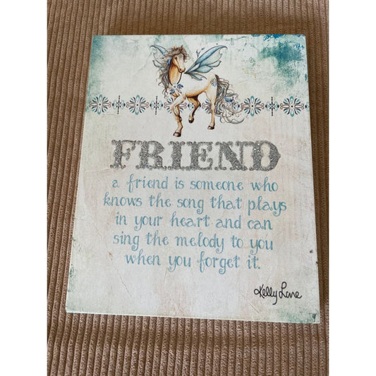 Kelly lane friendship melody keepsake plaque 12x15cm - decorative plaques condition: used - decor home&living materials