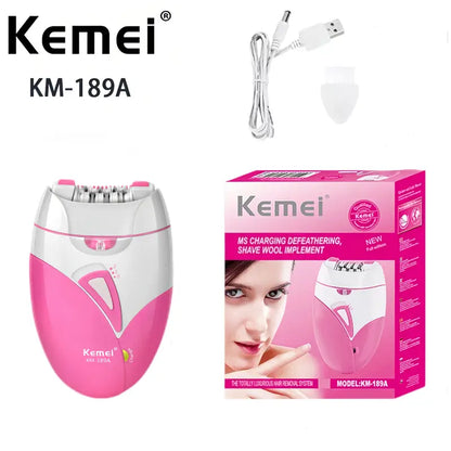 Kemei km-189a women’s usb rechargeable hair removal device - epilators health and wellness