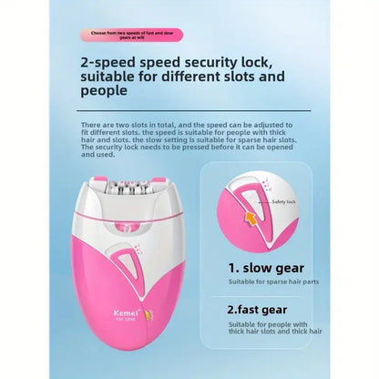 Kemei km-189a women’s usb rechargeable hair removal device - epilators health and wellness