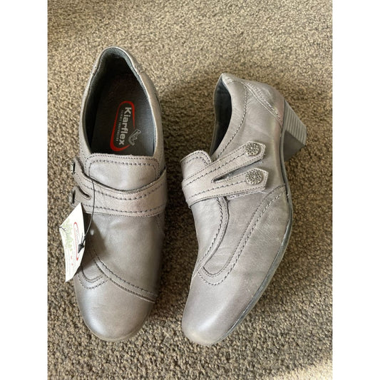 Kiarflex - kington - gray leather comfort shoes - heels clothing & fashion - heels - shoes women’s shoes