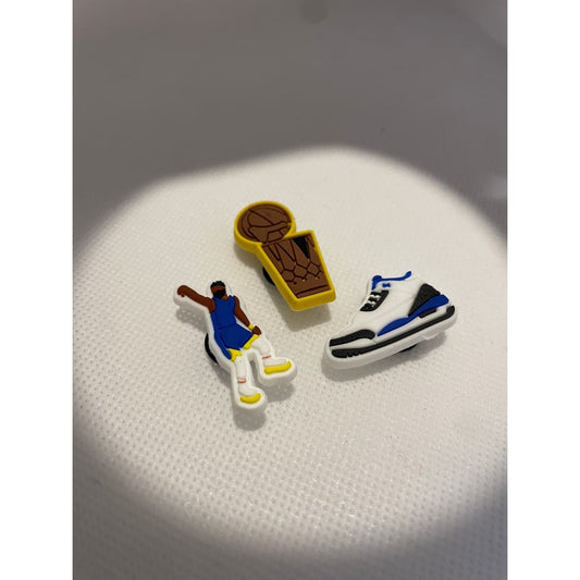 3x basketball-themed shoe charms – brand new – fun accessories for crocs & clogs - 1 - shoe accessories clogs - shoe