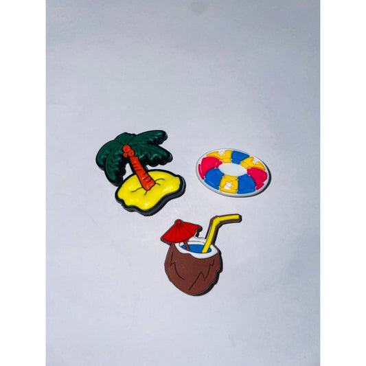 3x beach-themed shoe charms – brand new – fun add-ons for crocs & clog shoes - 1 - shoe accessories clogs - shoe
