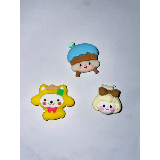 3x cute cartoon-themed shoe charms – brand new – fun accessories for kids’ crocs & clogs - 1 - shoe accessories clogs