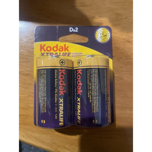 Kodak xtralife d alkaline battery 2 pack - general purpose batteries batteries - electronics & accessories electronics