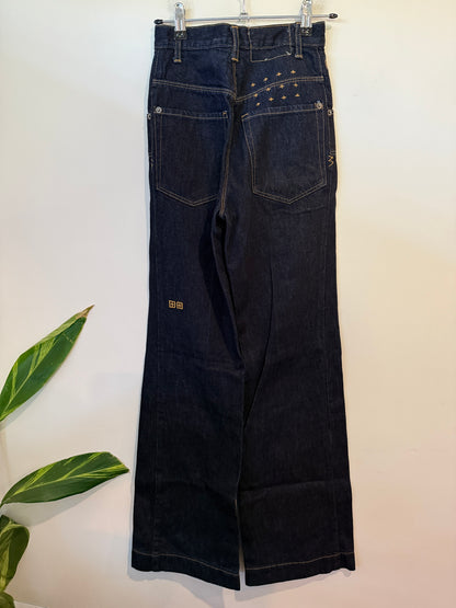 Ksubi raw denim jeans size 24 back view